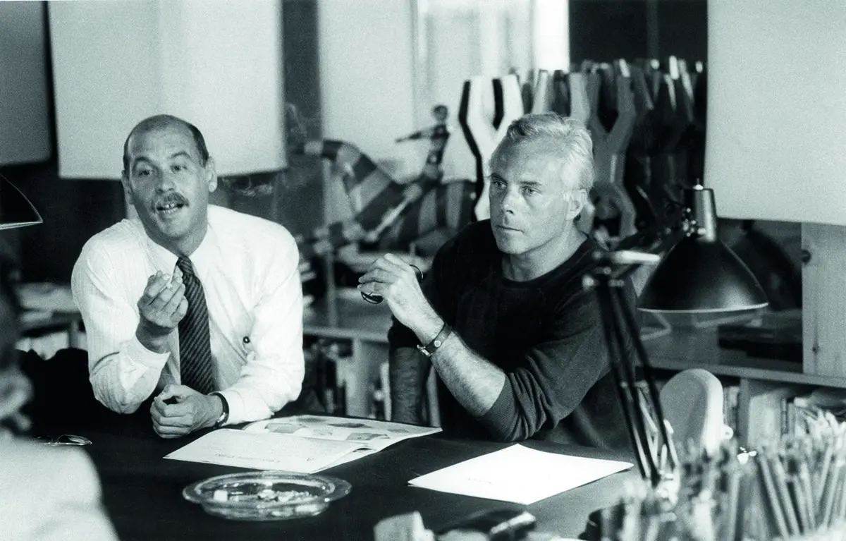 Giorgio Armani e Sergio Galeotti