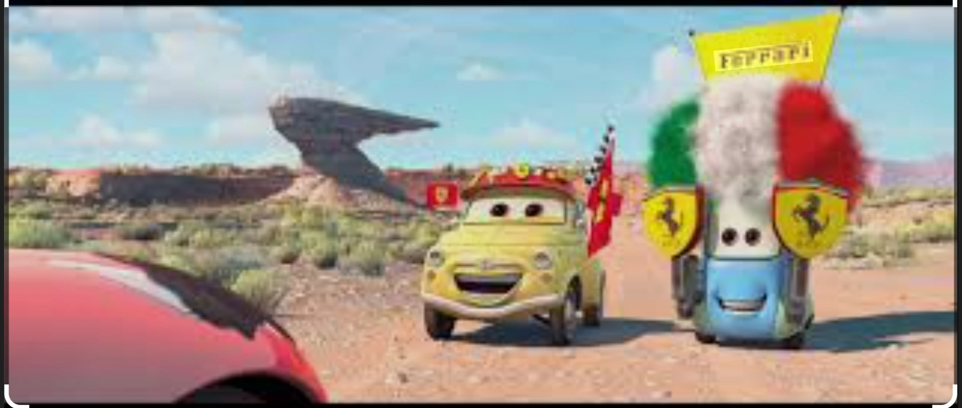 luigi tifa solo ferrari by pixar motori ruggenti